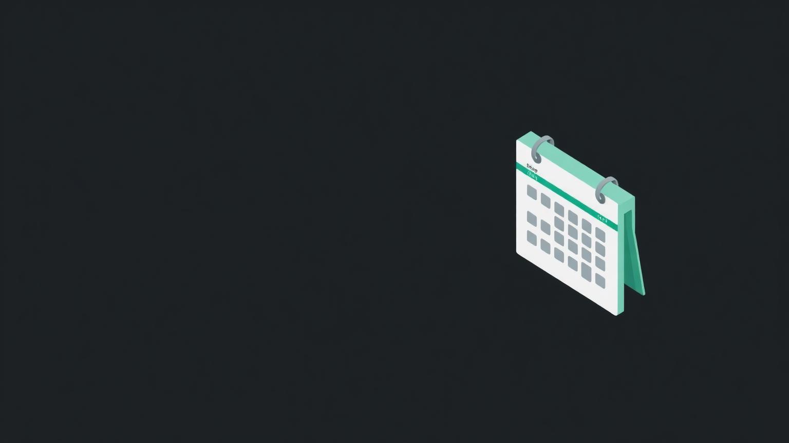 Isometric illustration of a calendar grid connected to a customer record card