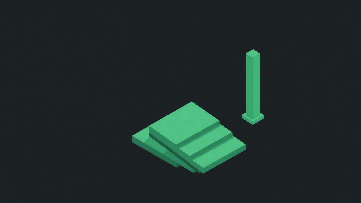 Lightweight publishing queue Isometric illustration of a small stack of neatly queued post cards